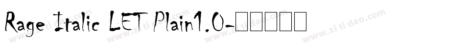 Rage Italic LET Plain1.0字体转换